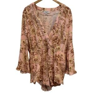 Agua Bendita Pink Floral Jumpsuit